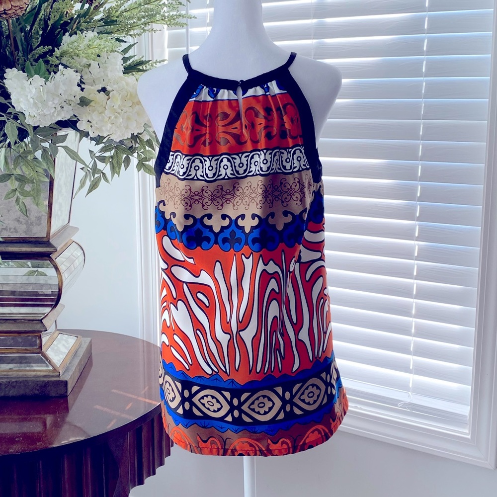 Jade multicolor sleeveless halter-neck tunic, size M - Picture 2 of 11